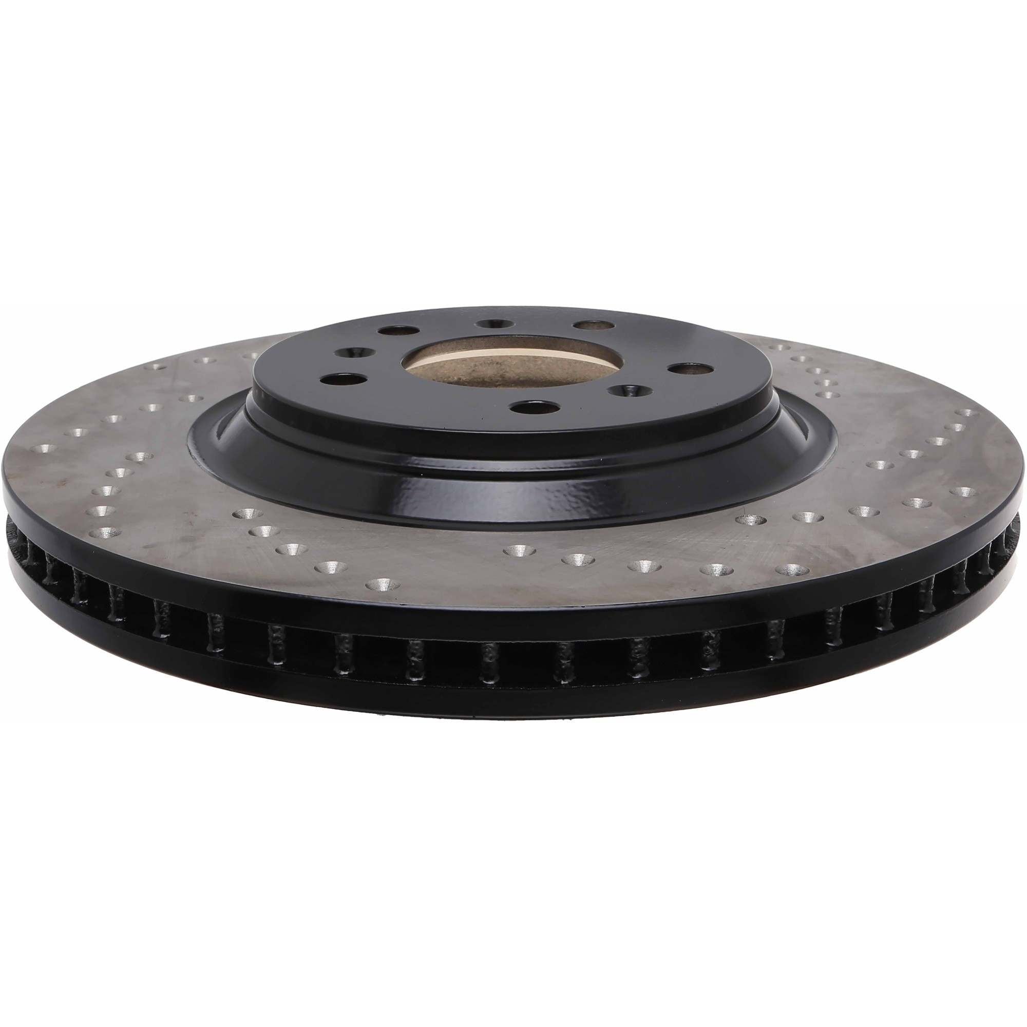 StopTech Sport Cross Drilled Brake Rotor; Front Left