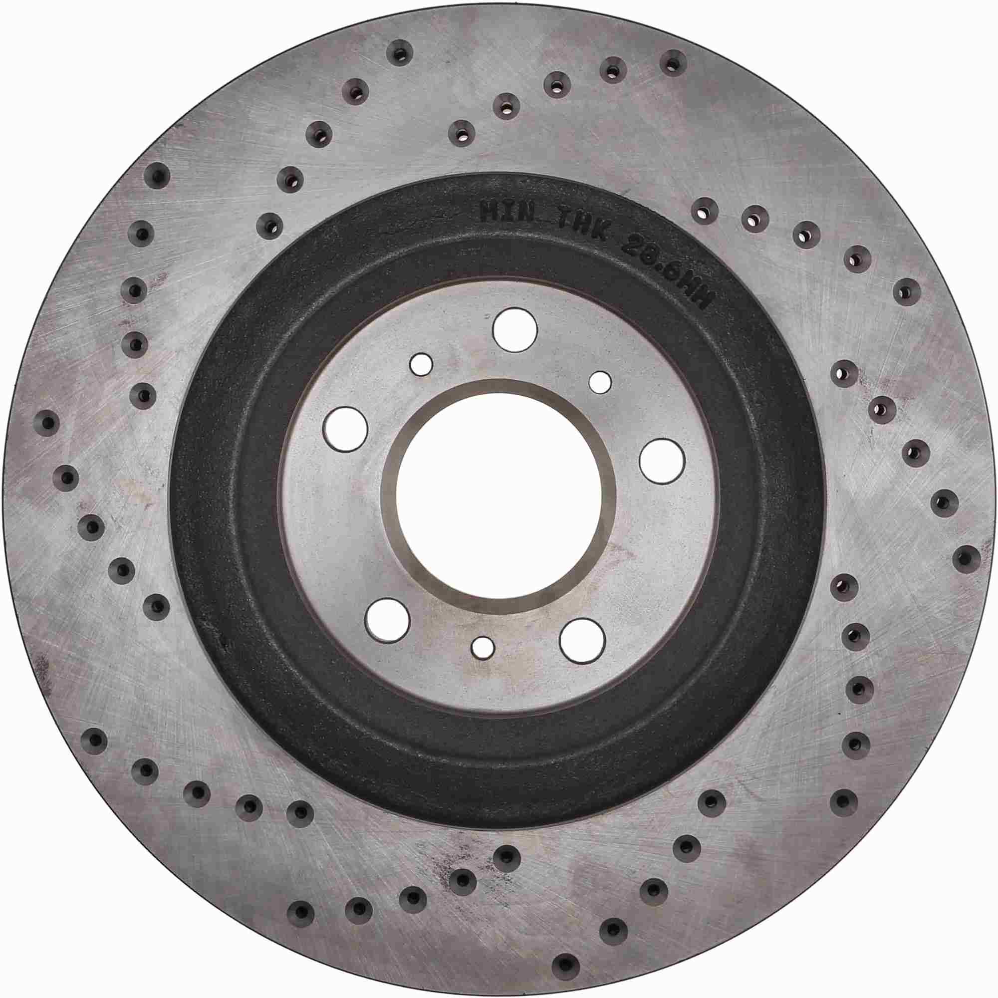 StopTech Sport Cross Drilled Brake Rotor; Front Left
