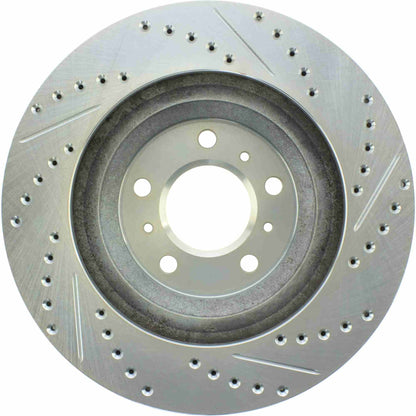 StopTech Sport Cross Drilled Brake Rotor; Front Right