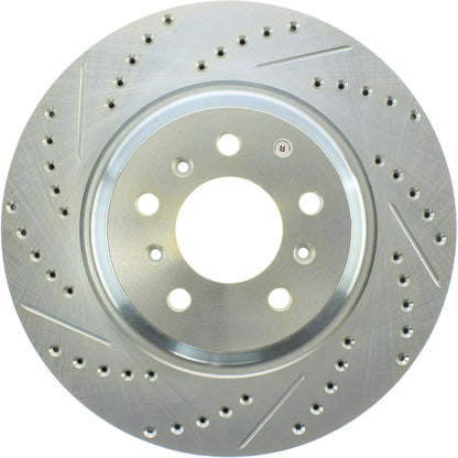 StopTech Sport Cross Drilled Brake Rotor; Front Right