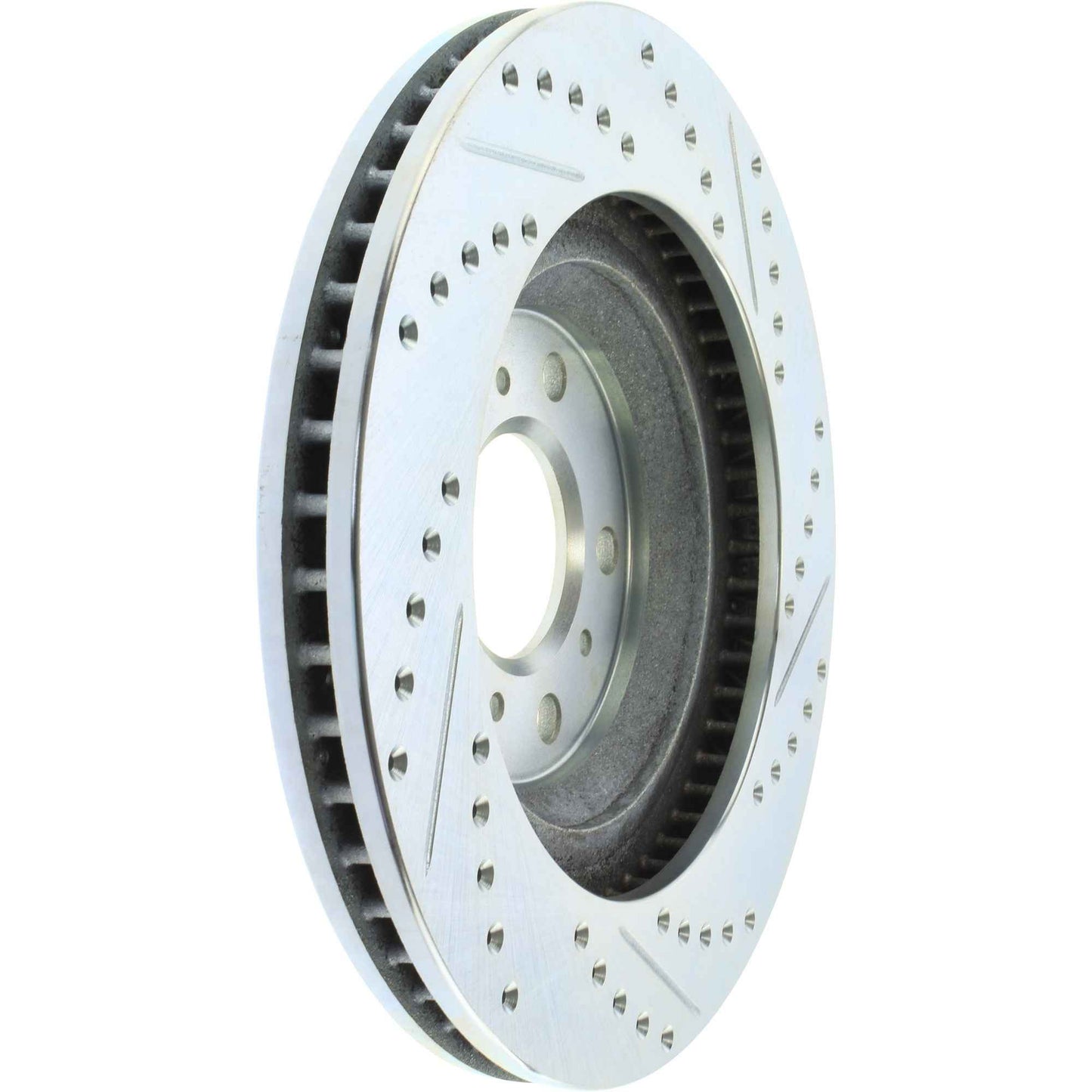 StopTech Sport Cross Drilled Brake Rotor; Front Right