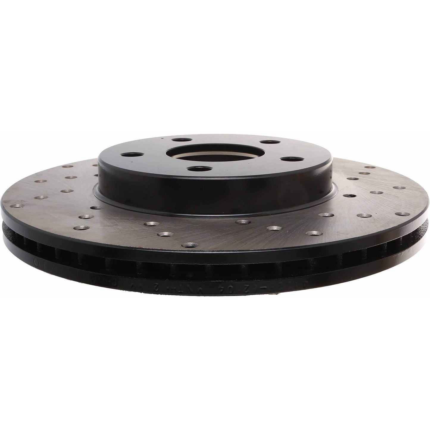 StopTech Sport Cross Drilled Brake Rotor; Front Left