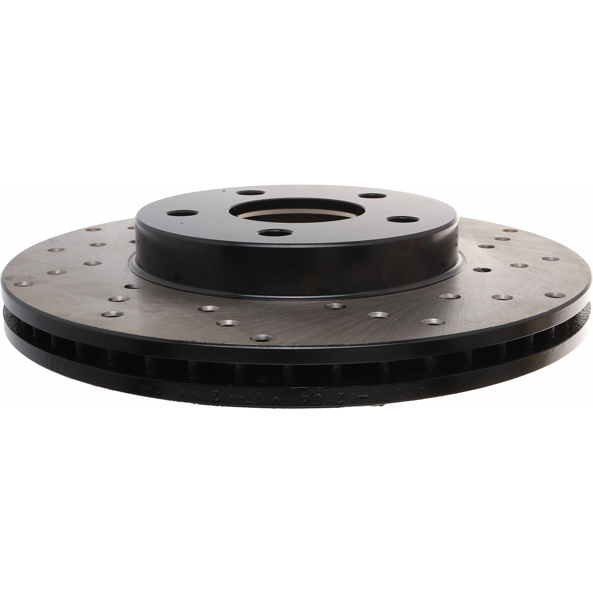 StopTech Sport Cross Drilled Brake Rotor; Front Left
