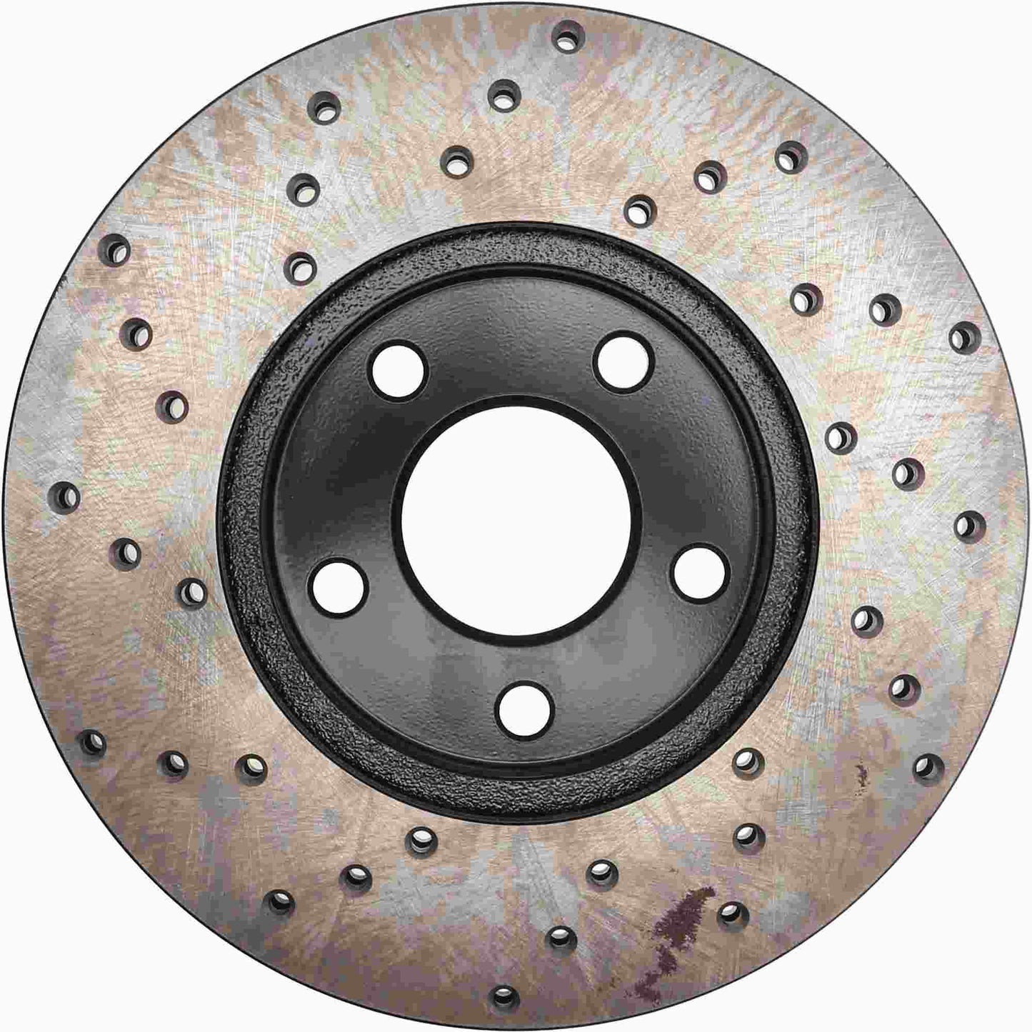 StopTech Sport Cross Drilled Brake Rotor; Front Left