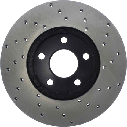 StopTech Sport Cross Drilled Brake Rotor; Front Right