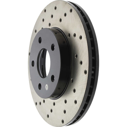 StopTech Sport Cross Drilled Brake Rotor; Front Right