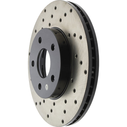 StopTech Sport Cross Drilled Brake Rotor; Front Right
