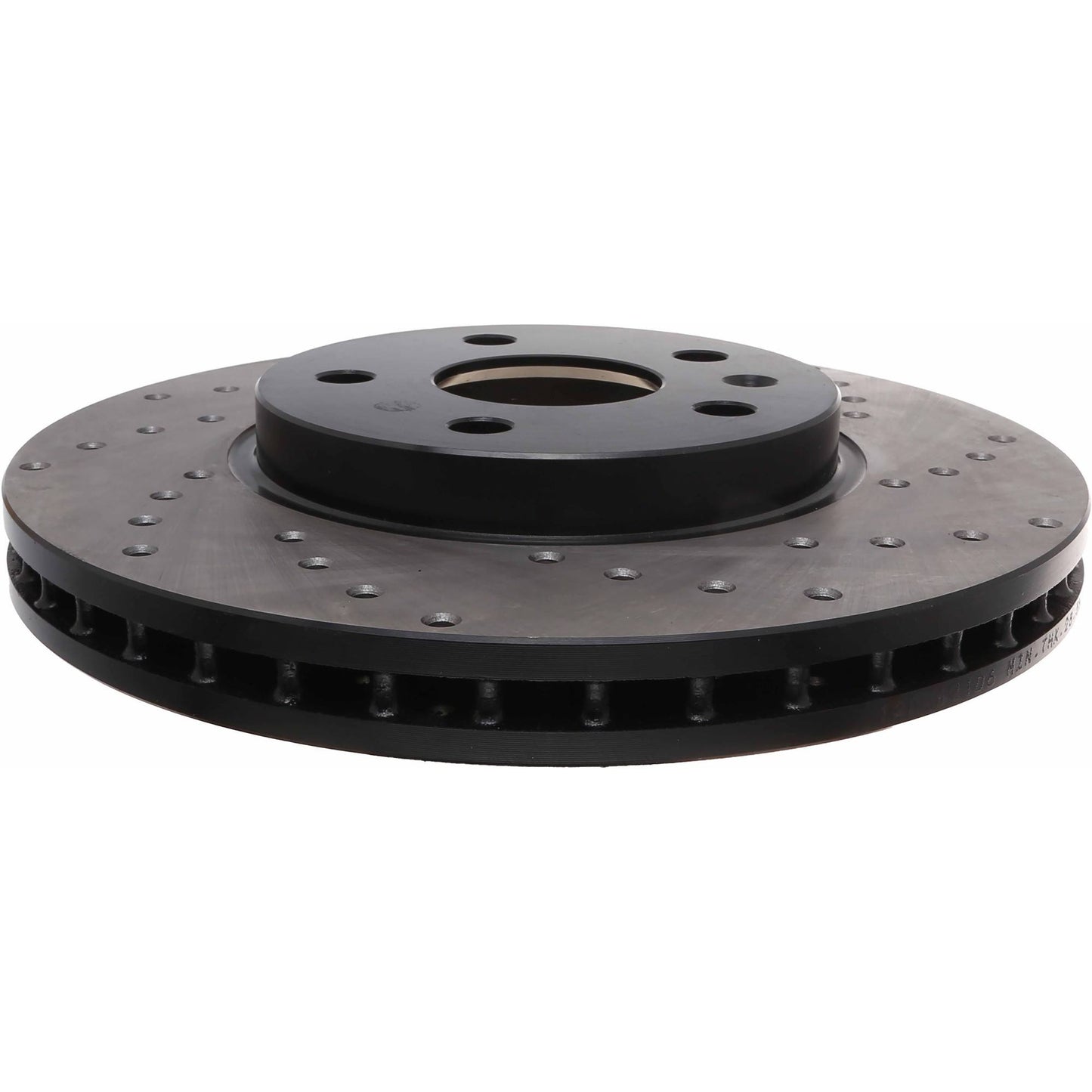StopTech Sport Cross Drilled Brake Rotor; Front Left