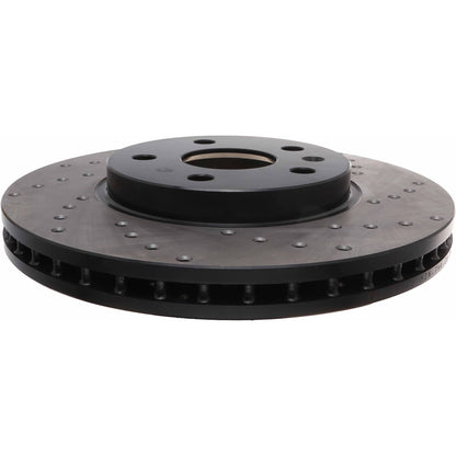 StopTech Sport Cross Drilled Brake Rotor; Front Left