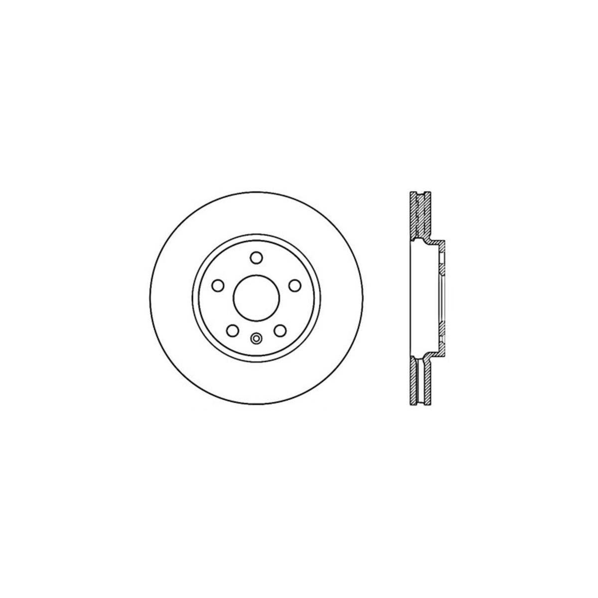 StopTech Sport Cross Drilled Brake Rotor; Front Right