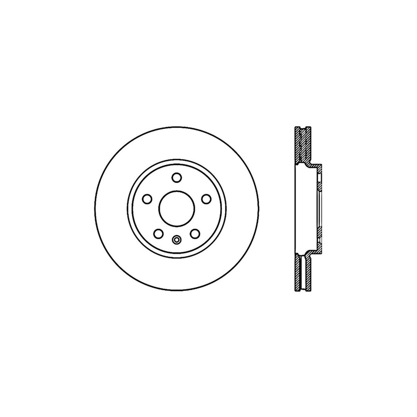 StopTech Sport Cross Drilled Brake Rotor; Front Right