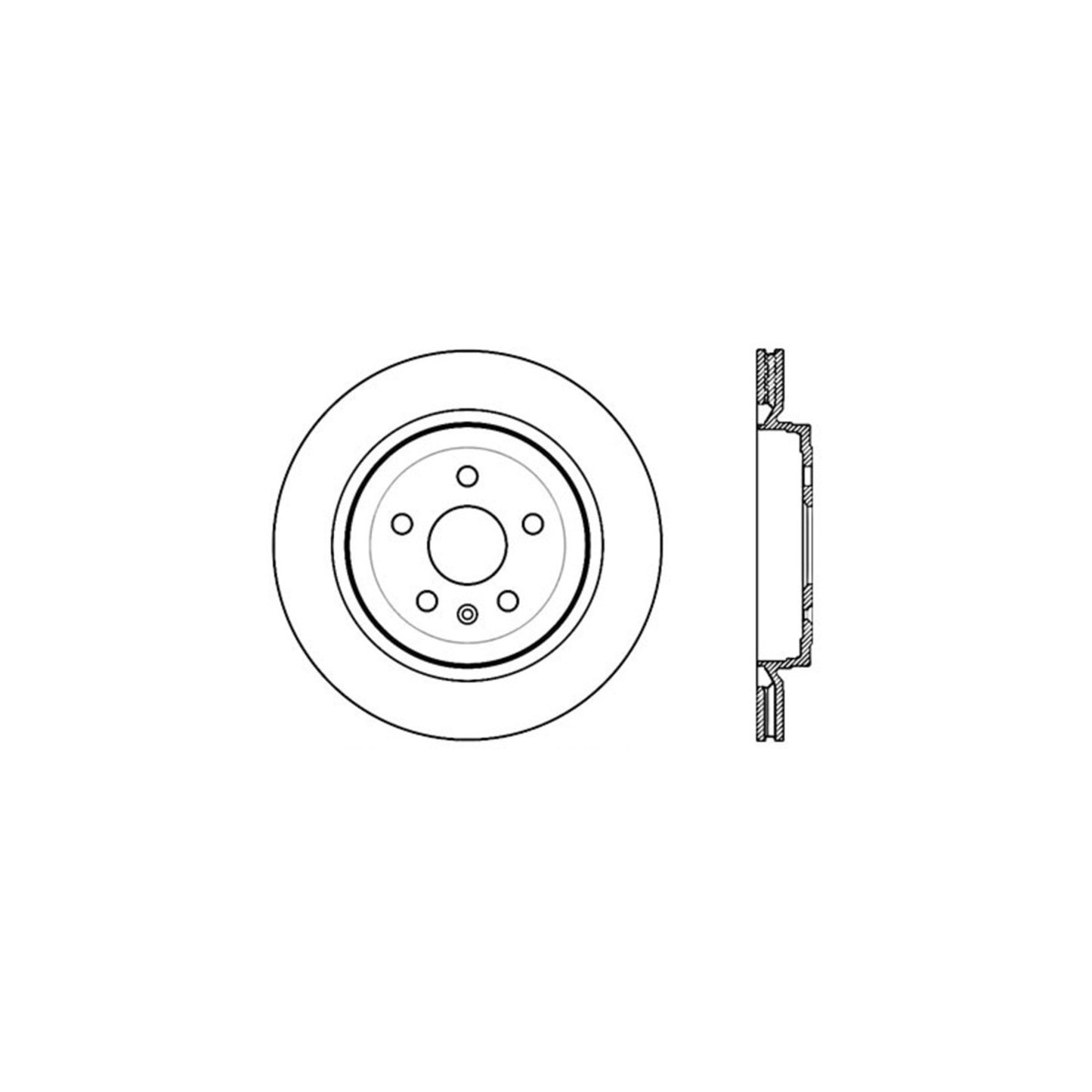 StopTech Sport Cross Drilled Brake Rotor; Rear Left
