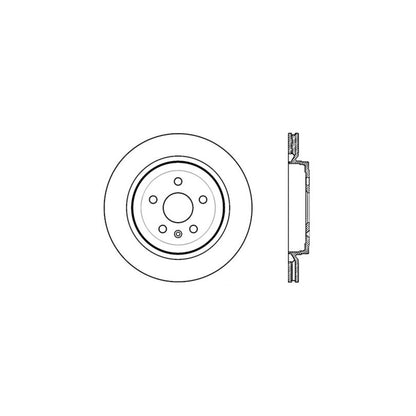 StopTech Sport Cross Drilled Brake Rotor; Rear Left