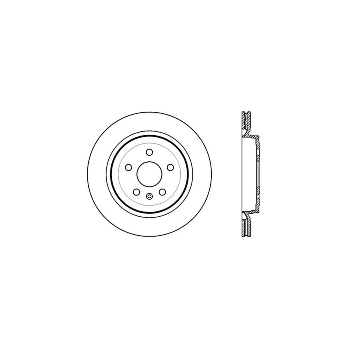 StopTech Sport Cross Drilled Brake Rotor; Rear Right