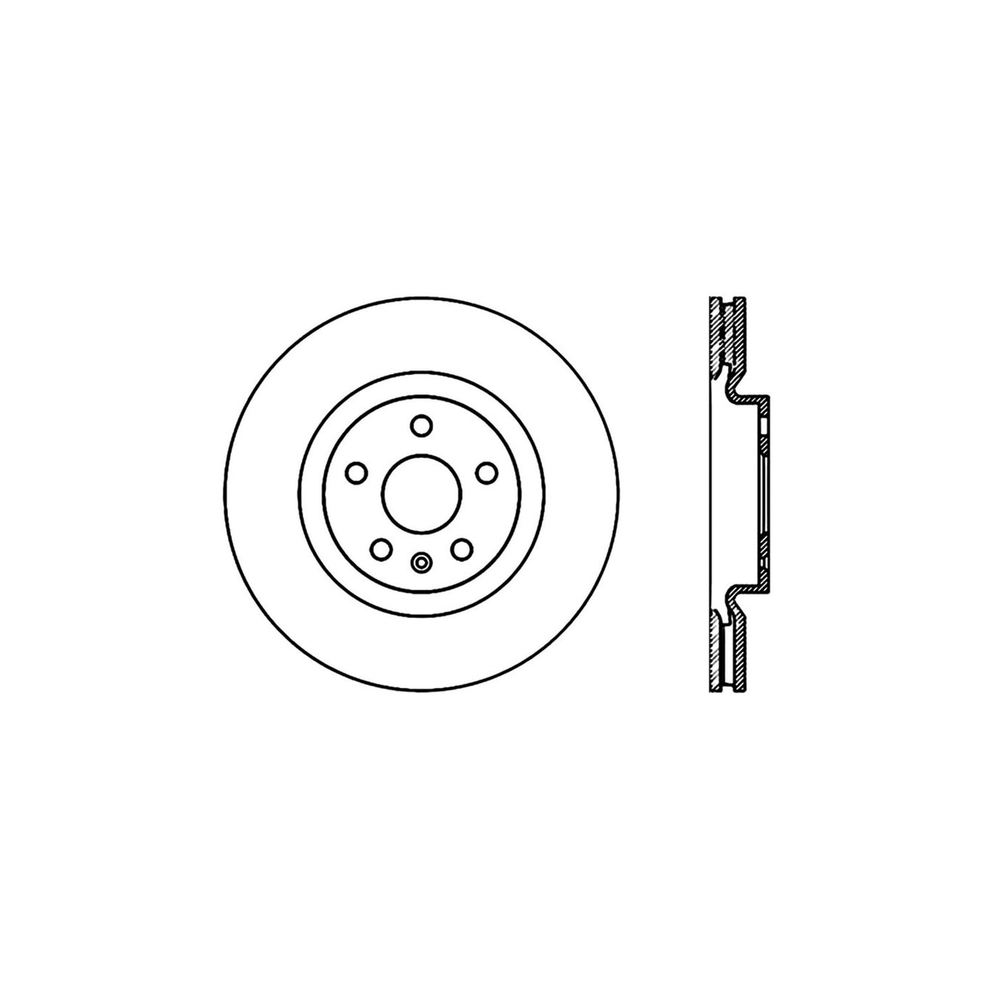 Stoptech Sport Cross Drilled Brake Rotor - Rear Left 128.62108R