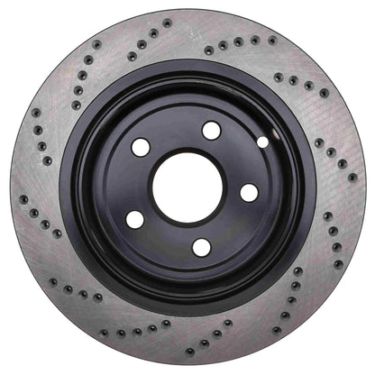 StopTech Sport Cross Drilled Brake Rotor; Rear Left