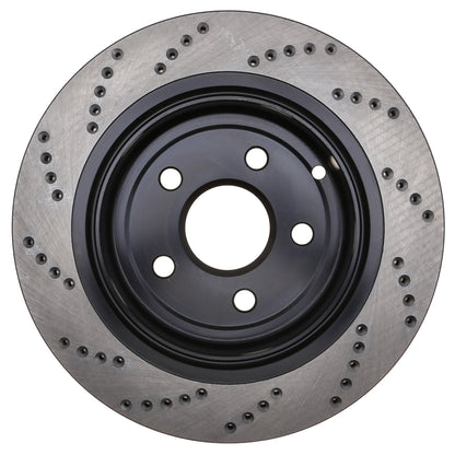 StopTech Sport Cross Drilled Brake Rotor; Rear Left