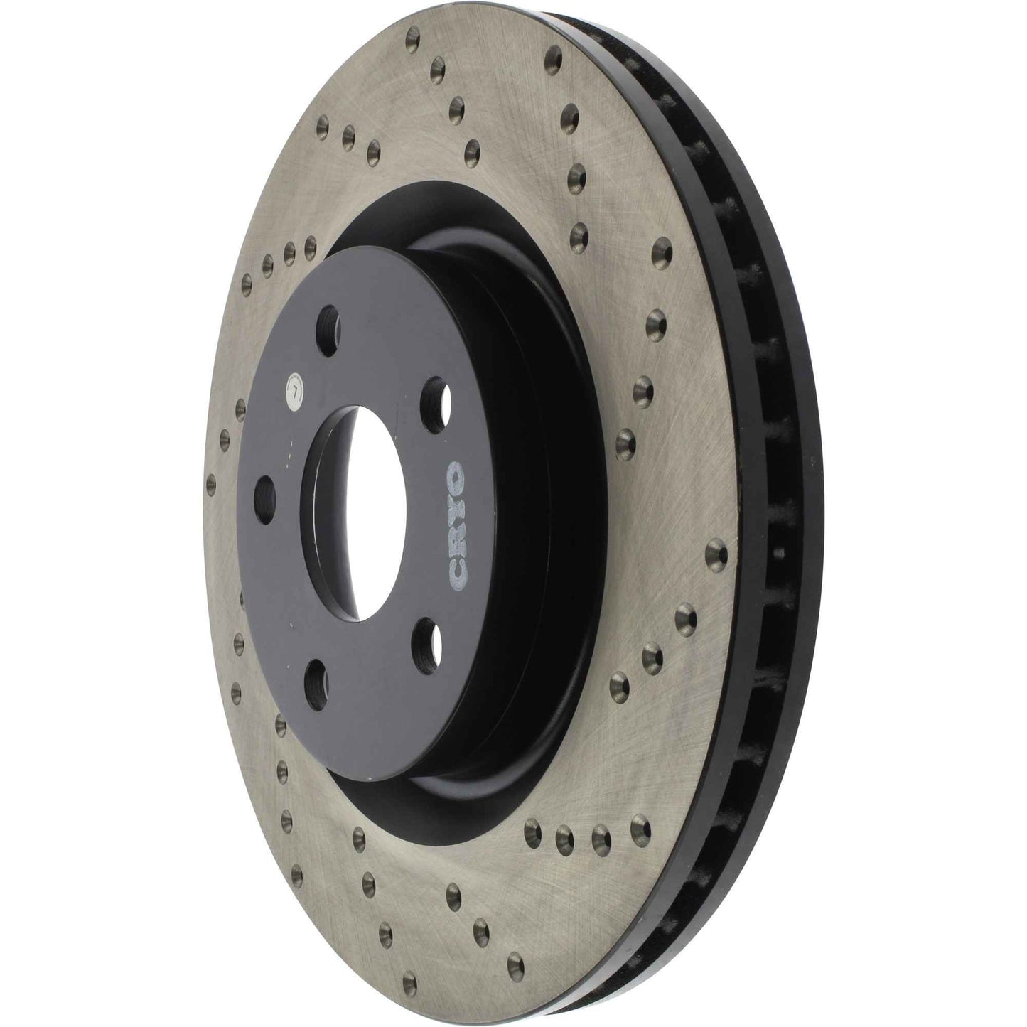 StopTech Sport Cryo Cross Drilled Brake Rotor; Front Left