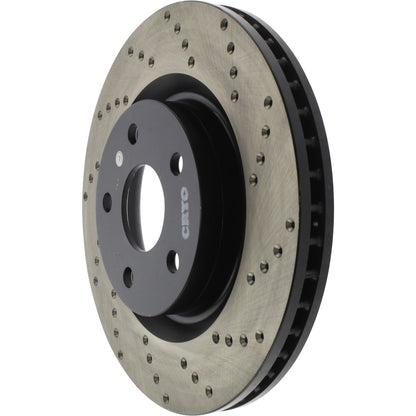 StopTech Sport Cryo Cross Drilled Brake Rotor; Front Left