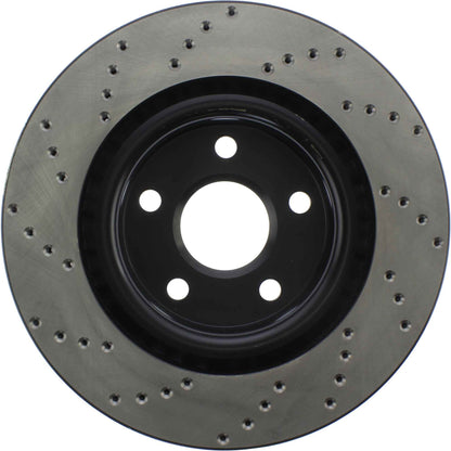 StopTech Sport Cross Drilled Brake Rotor; Front Left