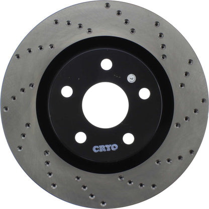 StopTech Sport Cross Drilled Brake Rotor; Front Left