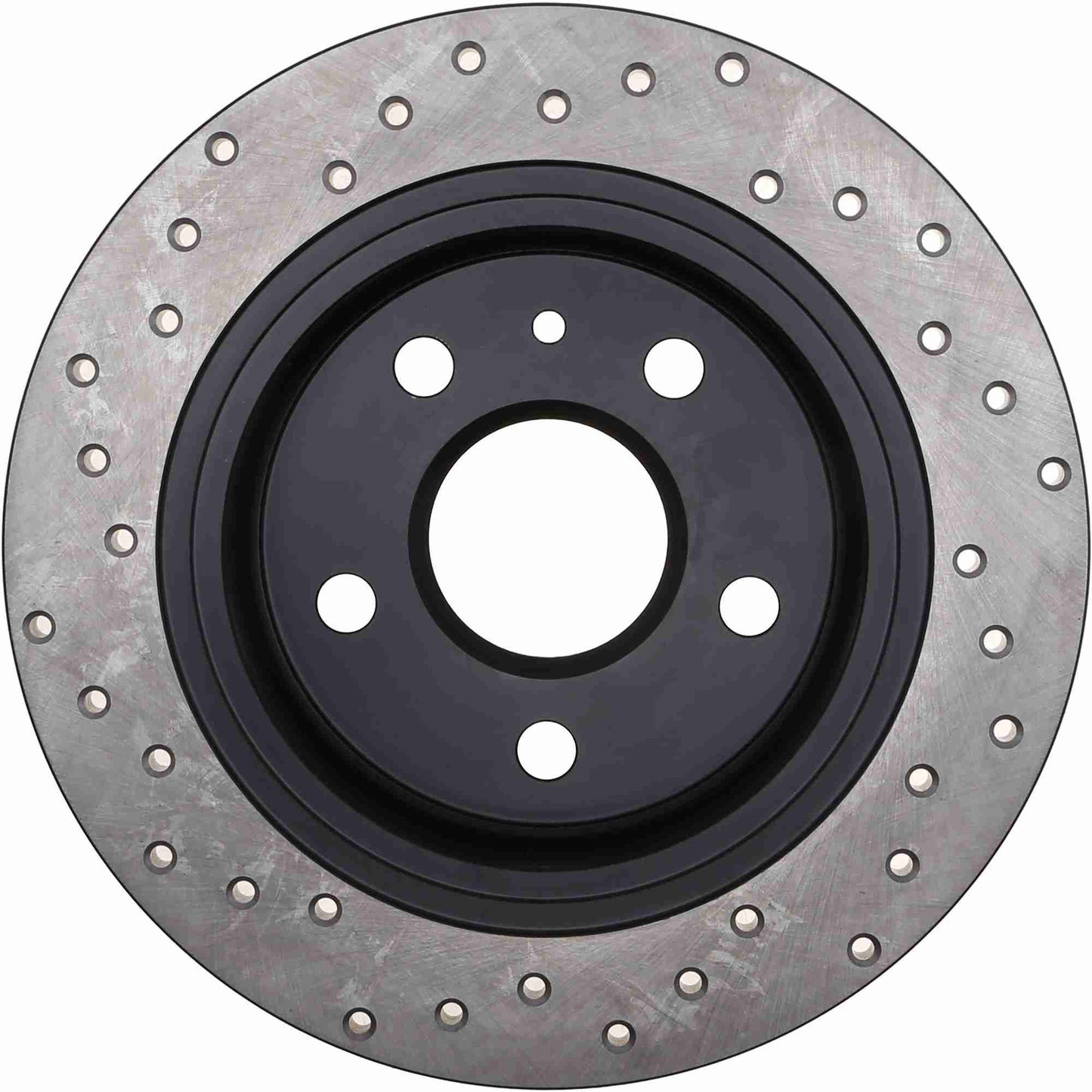 StopTech Sport Cross Drilled Brake Rotor; Rear Left