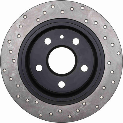 StopTech Sport Cross Drilled Brake Rotor; Rear Left