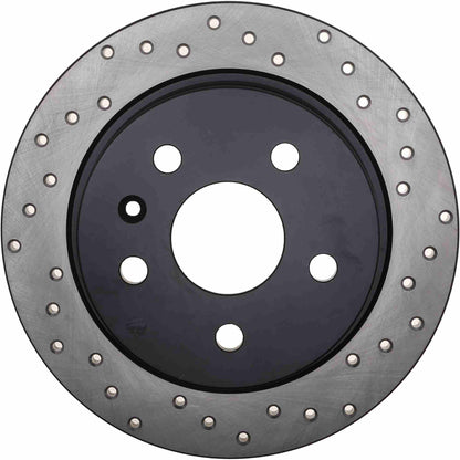 StopTech Sport Cross Drilled Brake Rotor; Rear Left
