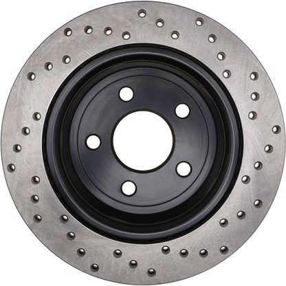 StopTech Sport Cross Drilled Brake Rotor; Rear Right