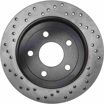 StopTech Sport Cross Drilled Brake Rotor; Rear Right