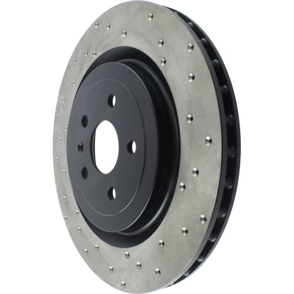 StopTech Sport Cross Drilled Brake Rotor; Rear Left