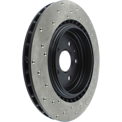 StopTech Sport Cross Drilled Brake Rotor; Rear Left