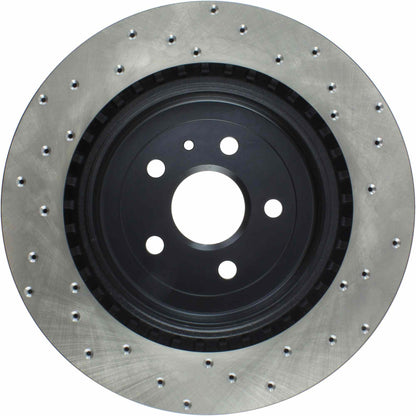 StopTech Sport Cross Drilled Brake Rotor; Rear Right