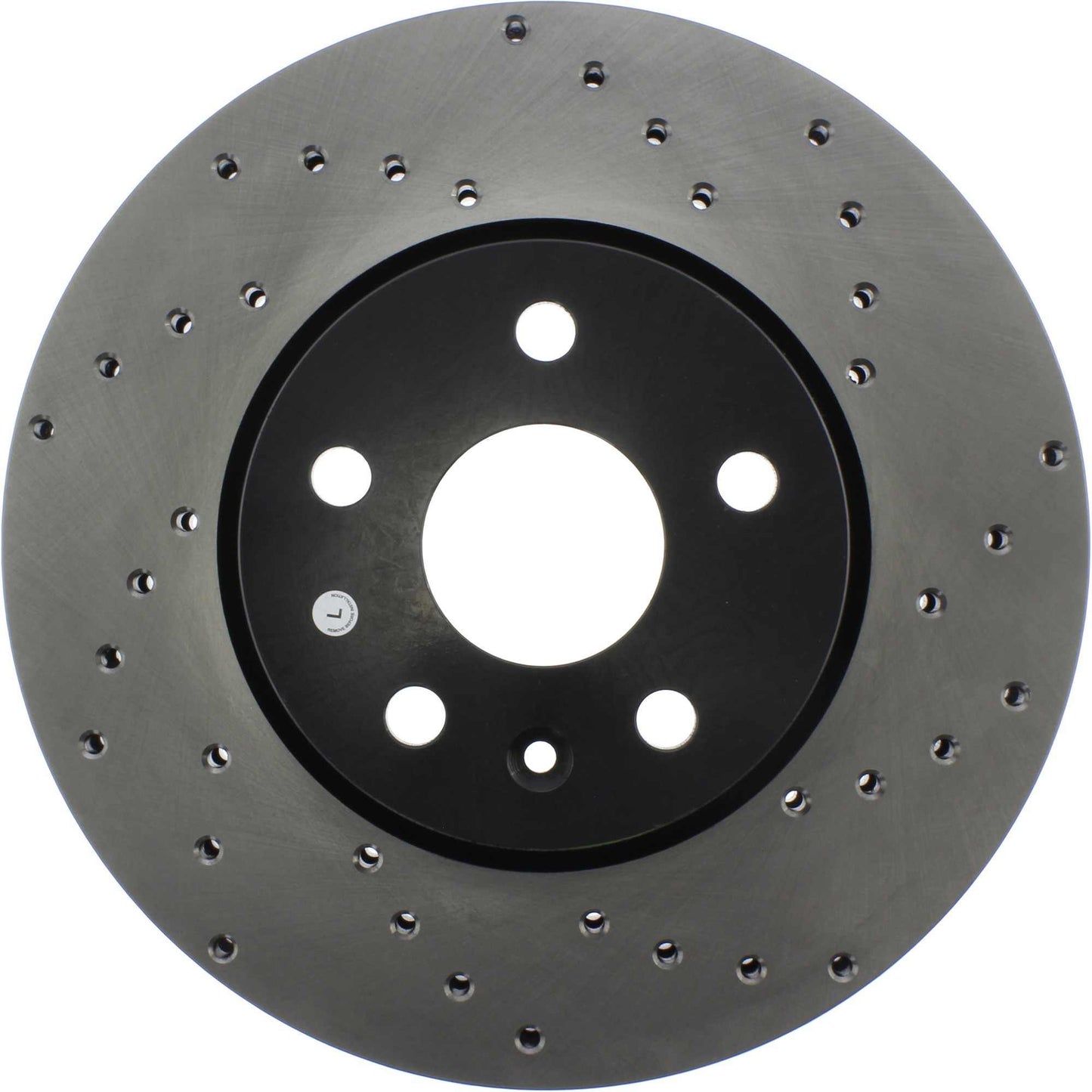 StopTech Sport Cross Drilled Brake Rotor; Front Left