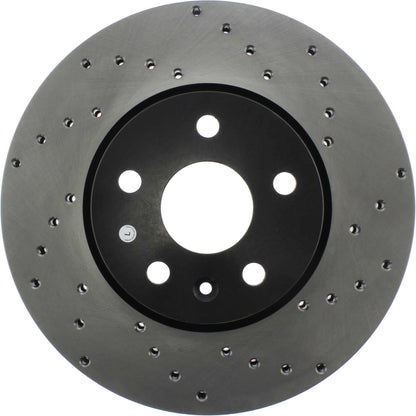 StopTech Sport Cross Drilled Brake Rotor; Front Left