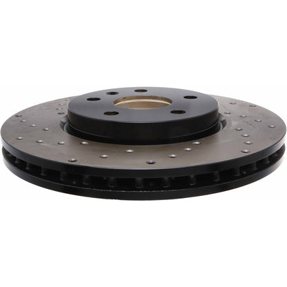 StopTech Sport Cross Drilled Brake Rotor; Front Right