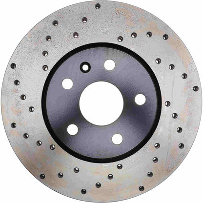 StopTech Sport Cross Drilled Brake Rotor; Front Right