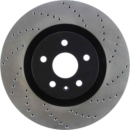 StopTech Sport Cross Drilled Brake Rotor; Front Left