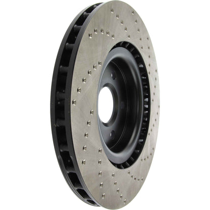 StopTech Sport Cross Drilled Brake Rotor; Front Right