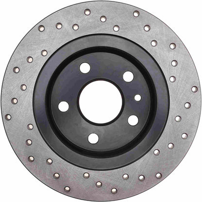StopTech Sport Cross Drilled Brake Rotor; Rear Right