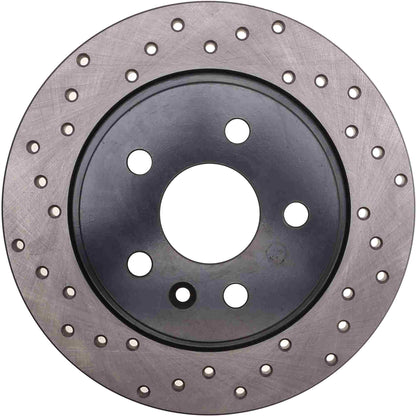 StopTech Sport Cross Drilled Brake Rotor; Rear Right