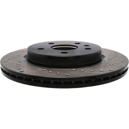 StopTech Sport Cross Drilled Brake Rotor; Rear Left