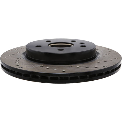 StopTech Sport Cross Drilled Brake Rotor; Rear Left