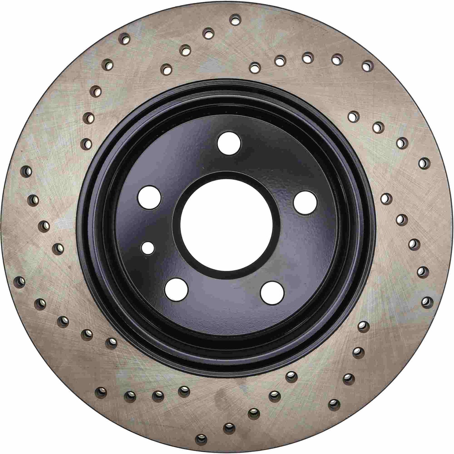 StopTech Sport Cross Drilled Brake Rotor; Rear Left