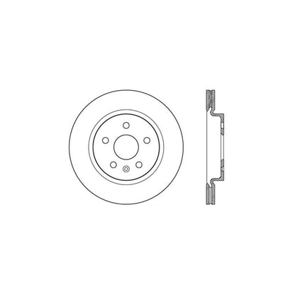 StopTech Sport Cross Drilled Brake Rotor; Rear Left