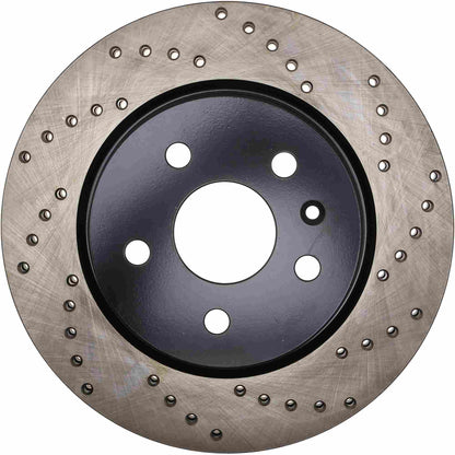StopTech Sport Cross Drilled Brake Rotor; Rear Left