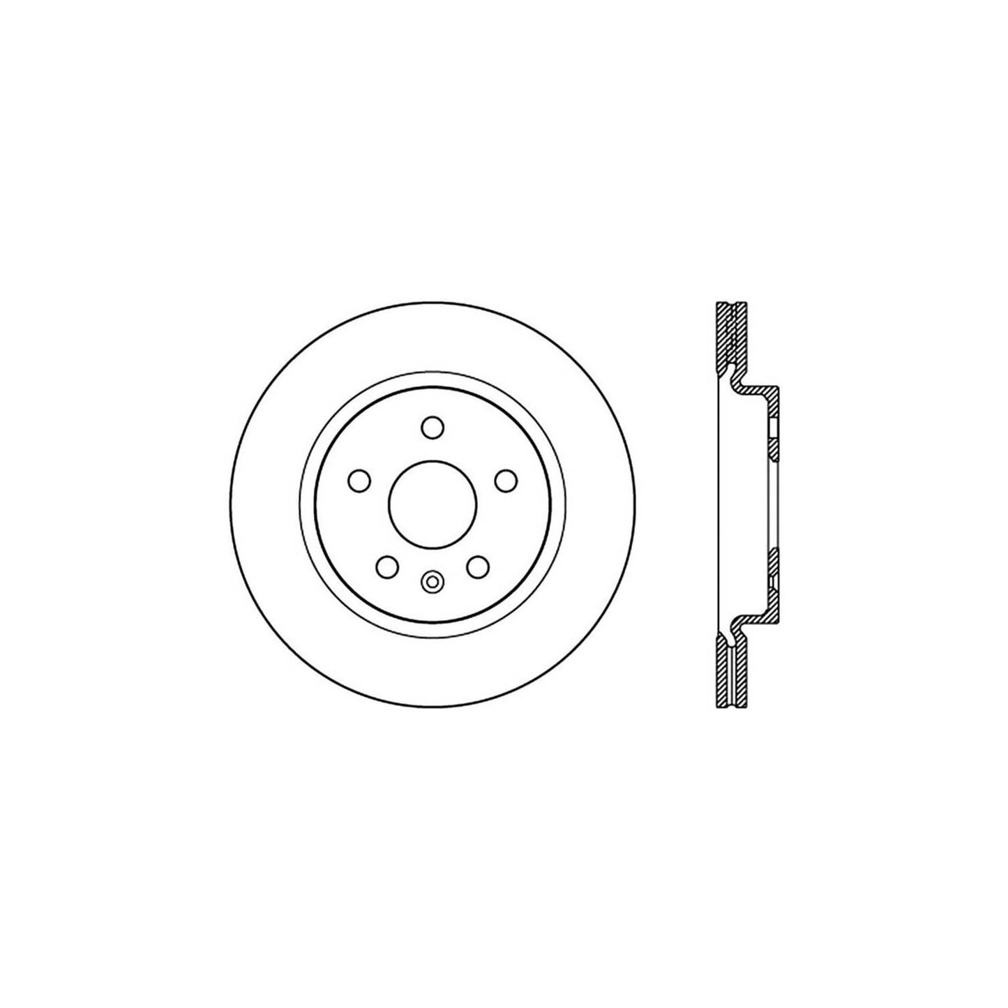 StopTech Sport Cross Drilled Brake Rotor; Rear Right