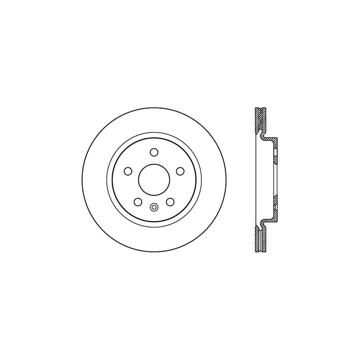 StopTech Sport Cross Drilled Brake Rotor; Rear Right