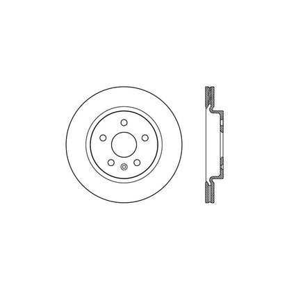 StopTech Sport Cross Drilled Brake Rotor; Rear Right