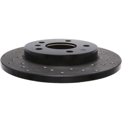 StopTech Sport Cross Drilled Brake Rotor; Rear Left